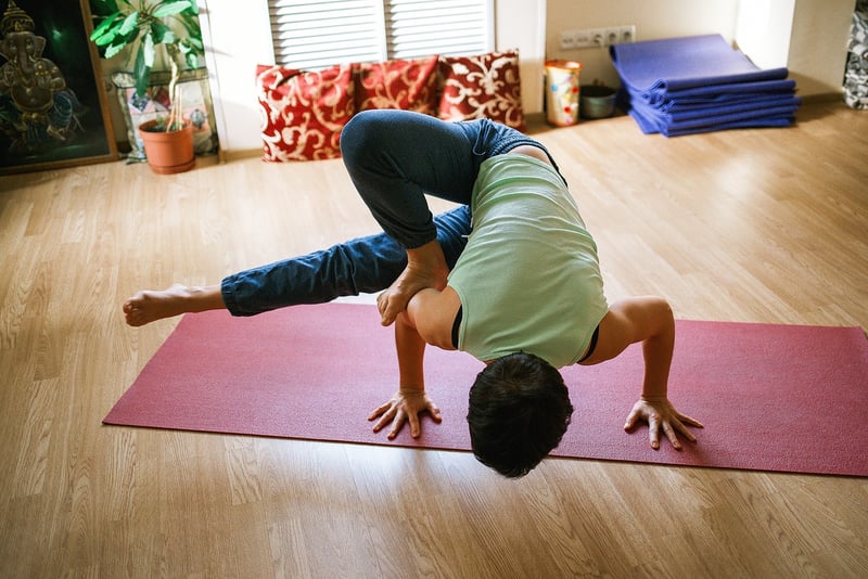 Woman in Legs Up the Wall Pose